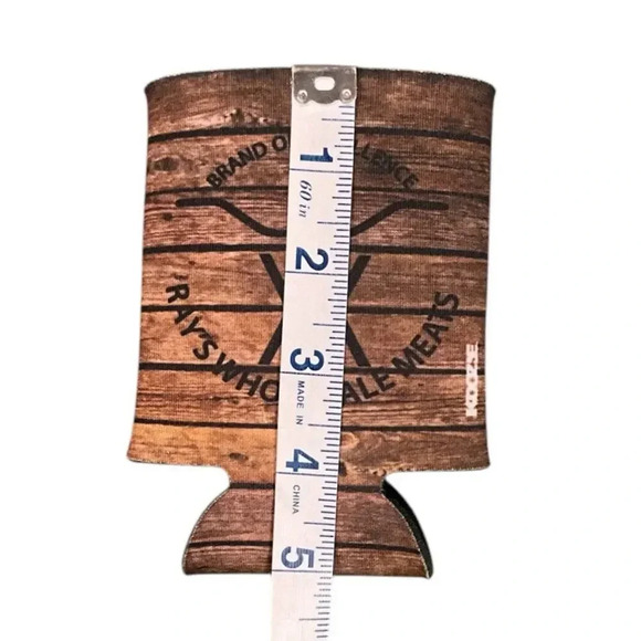 Brown Faux Wood Koozse 3 Pack Great Condition Wester - Picture 5 of 5